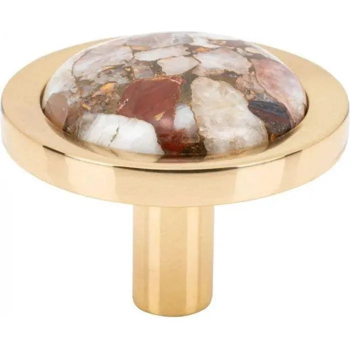 Vesta Fine Hardware - Firesky Mohave Yellow Knob - V7582PB | The Rug District