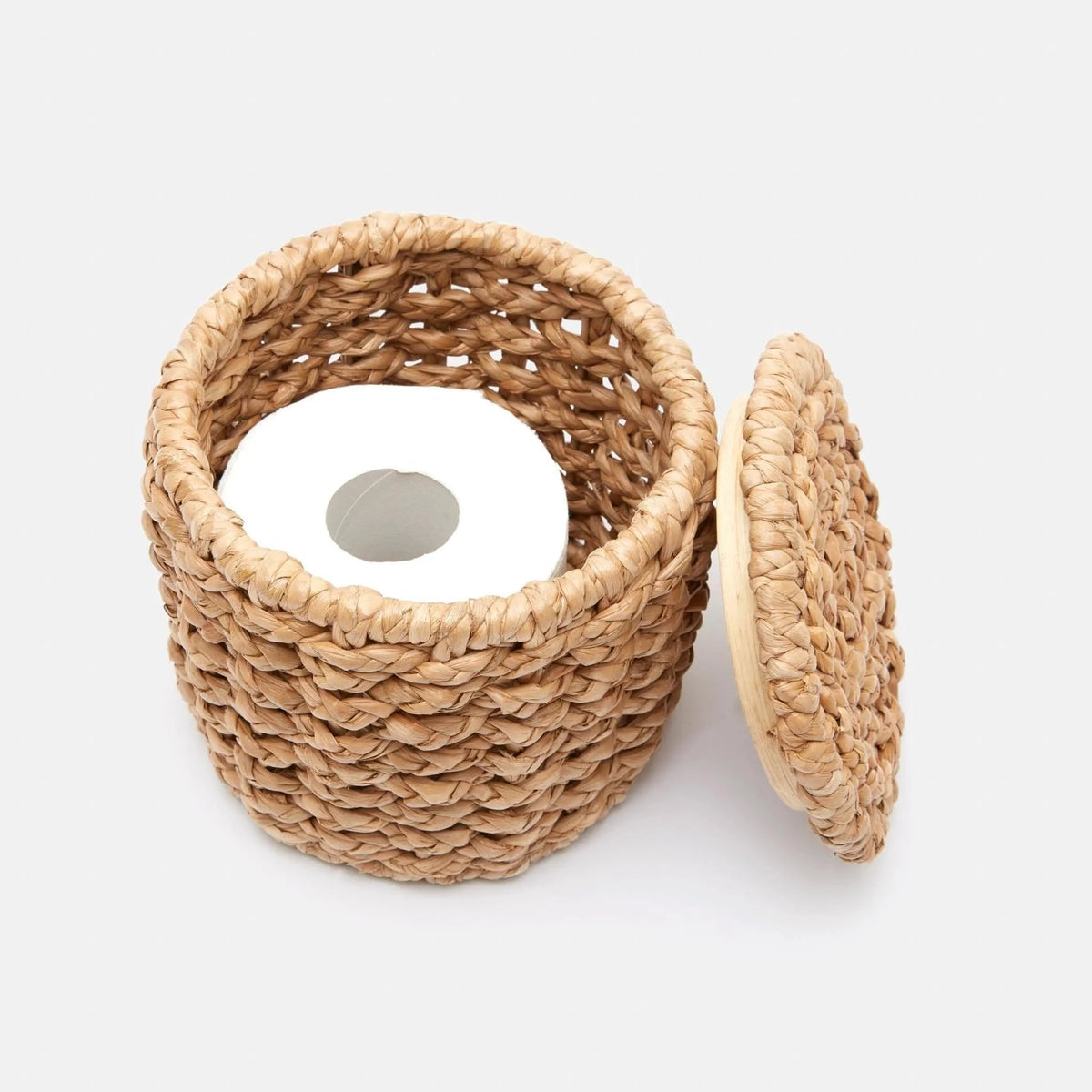Pigeon and Poodle PP000547 Destin Bath Toilet Paper Holder (7.5"D x 7.5"H) in Natural Seagrass
