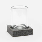 Pigeon and Poodle PP000963 Manchester Tumbler Set in Cool Gray Realistic Faux Shagreen