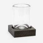 Pigeon and Poodle PP000993 Manchester Tumbler Set in Dark Mushroom Realistic Faux Shagreen