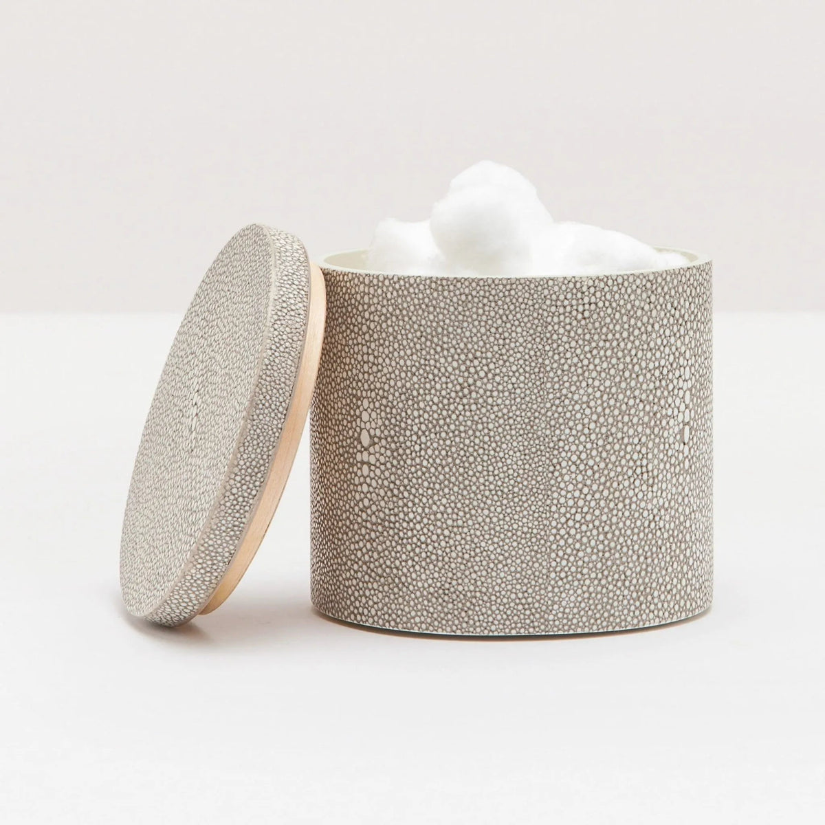 Pigeon and Poodle PP001013 Manchester Canister (Large) in Sand Realistic Faux Shagreen