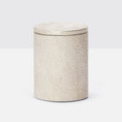 Pigeon and Poodle PP001057 Manchester Canister (Small) in Warm Silver Realistic Faux Shagreen