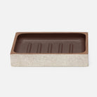 Pigeon and Poodle PP001058 Manchester Soap Dish (Rectangular) in Warm Silver Realistic Faux Shagreen