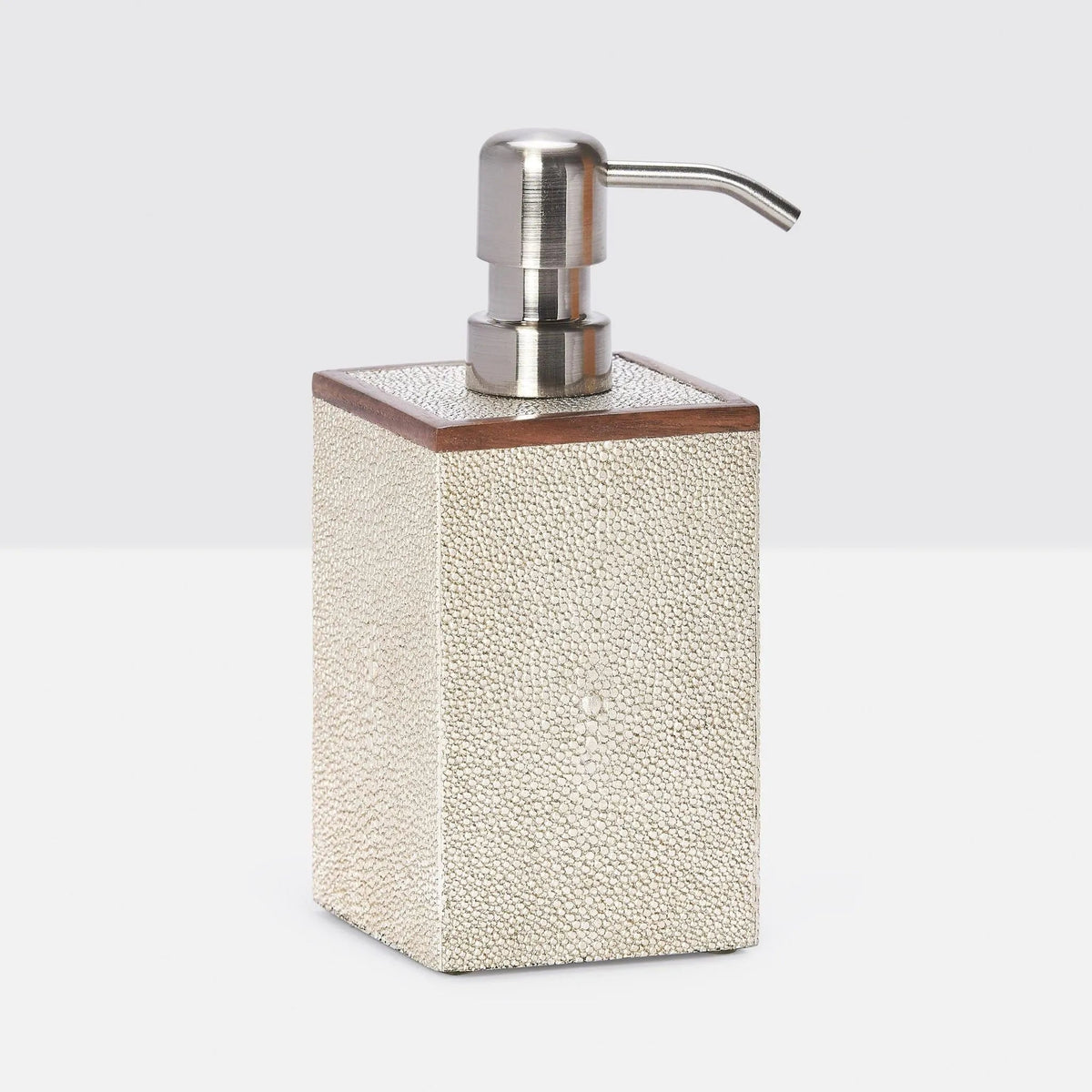Pigeon and Poodle PP000958 Manchester Soap Pump in Cool Gray Realistic Faux Shagreen