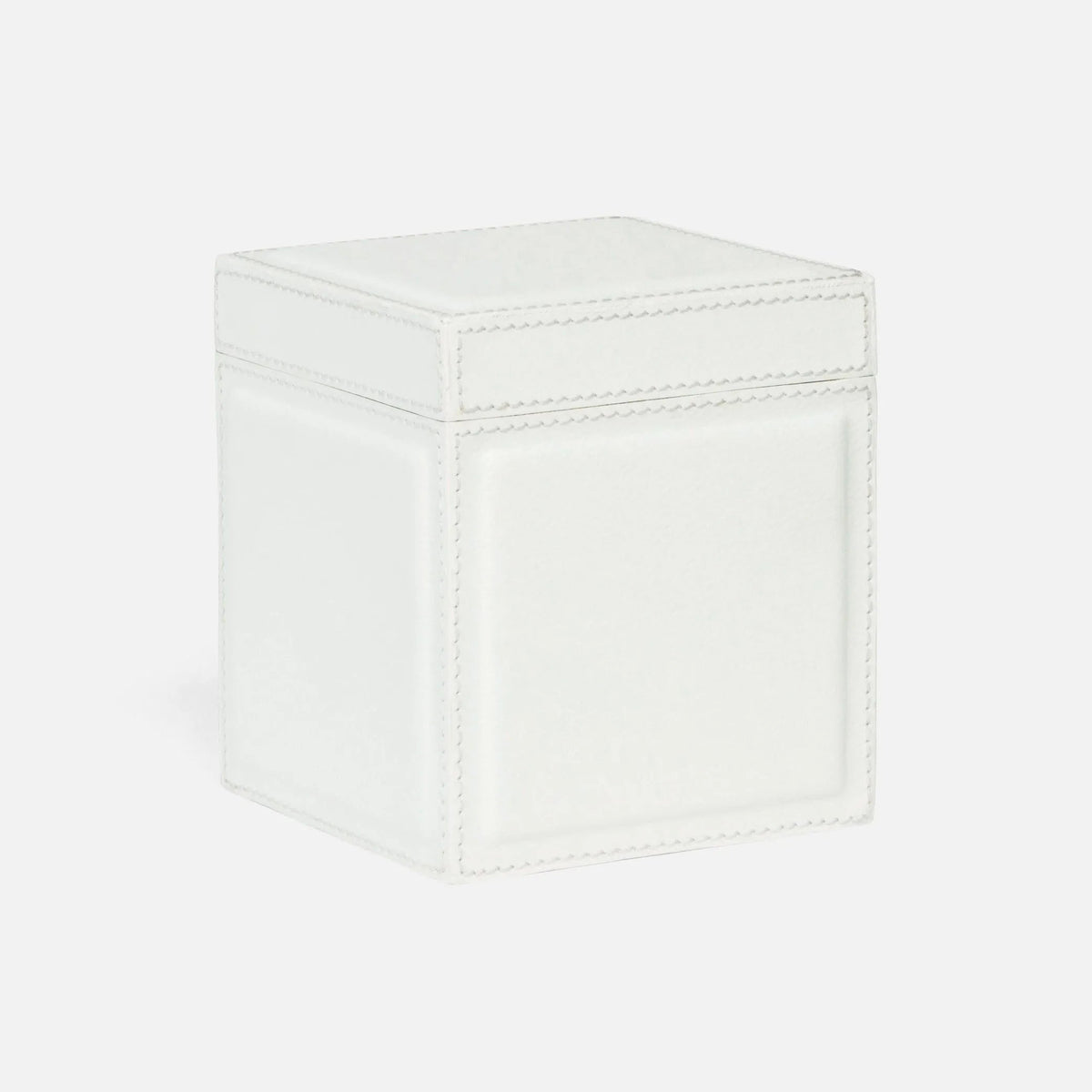 Pigeon and Poodle PP003988 Rothwell Bath Canister in Bright White Marine Leather