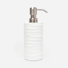 Pigeon and Poodle PP001411 Solin Soap Pump in White Lacquer Resin