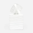Pigeon and Poodle PP001412 Solin Tissue Box in White Lacquer Resin
