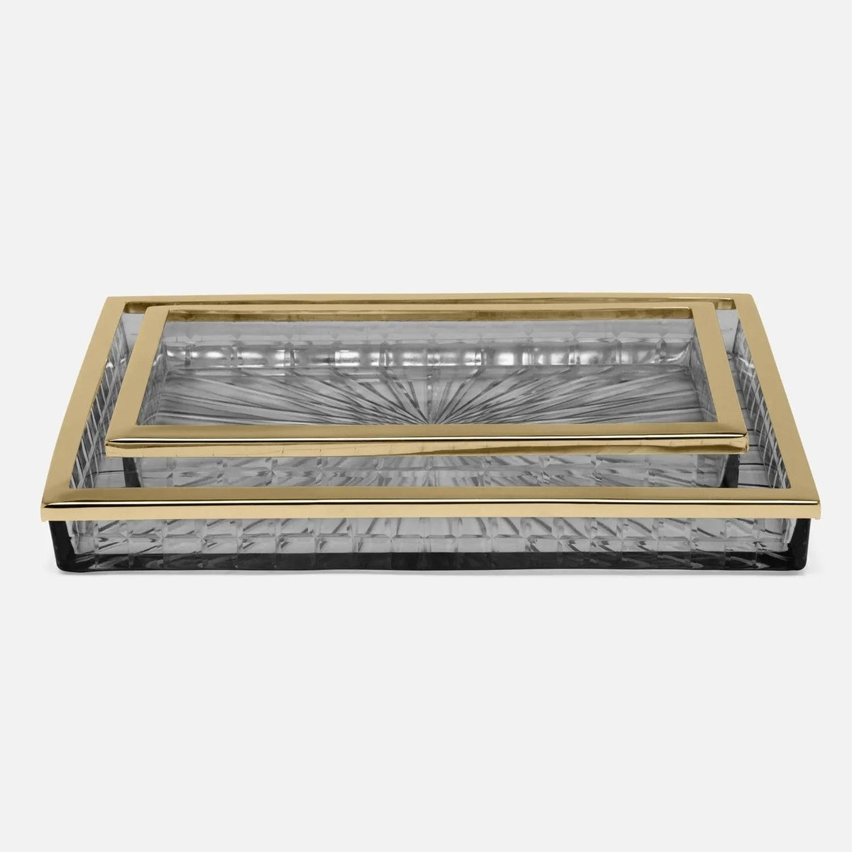 Pigeon and Poodle - PP006339 - Argos Trays - Argos - Smoke Glass/Brass