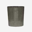 Pigeon and Poodle PP006018 Buren Wastebasket in Black Nickel Etched Metal