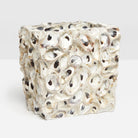 Pigeon and Poodle PP000576 Enna Wastebasket (Rectangular) in Natural Oyster Shell