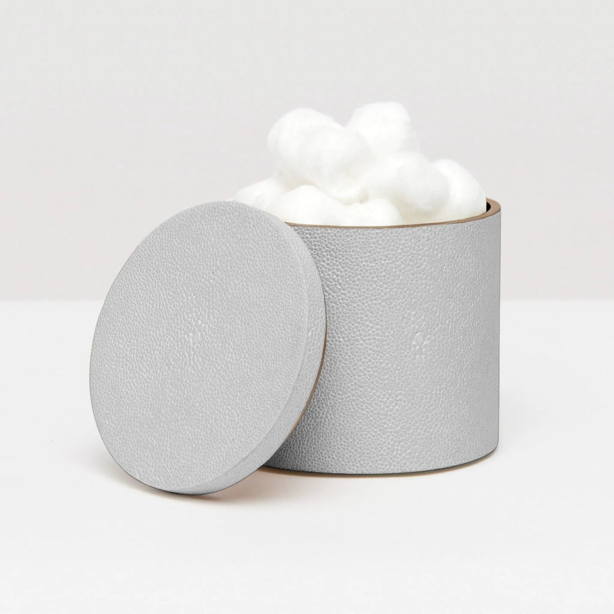Pigeon and Poodle PP000923 Manchester Canister (Large) in Ash Gray Realistic Faux Shagreen