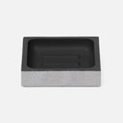 Pigeon and Poodle PP000927 Manchester Soap Dish (Square) in Ash Gray Realistic Faux Shagreen