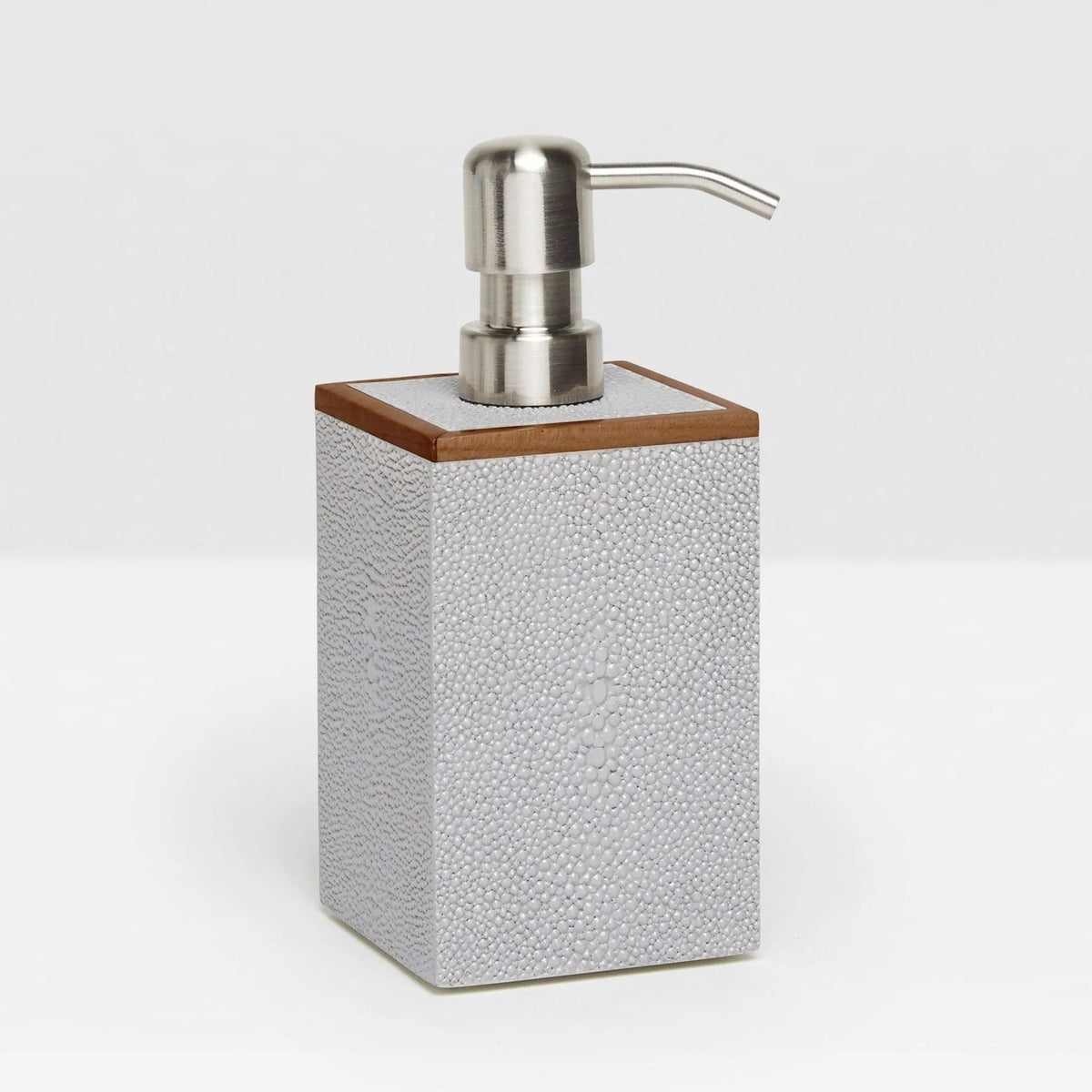 Pigeon and Poodle PP000928 Manchester Soap Pump in Ash Gray Realistic Faux Shagreen