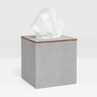 Pigeon and Poodle PP000930 Manchester Tissue Box in Ash Gray Realistic Faux Shagreen