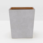 Pigeon and Poodle PP000936 Manchester Wastebasket (Square) in Ash Gray Realistic Faux Shagreen