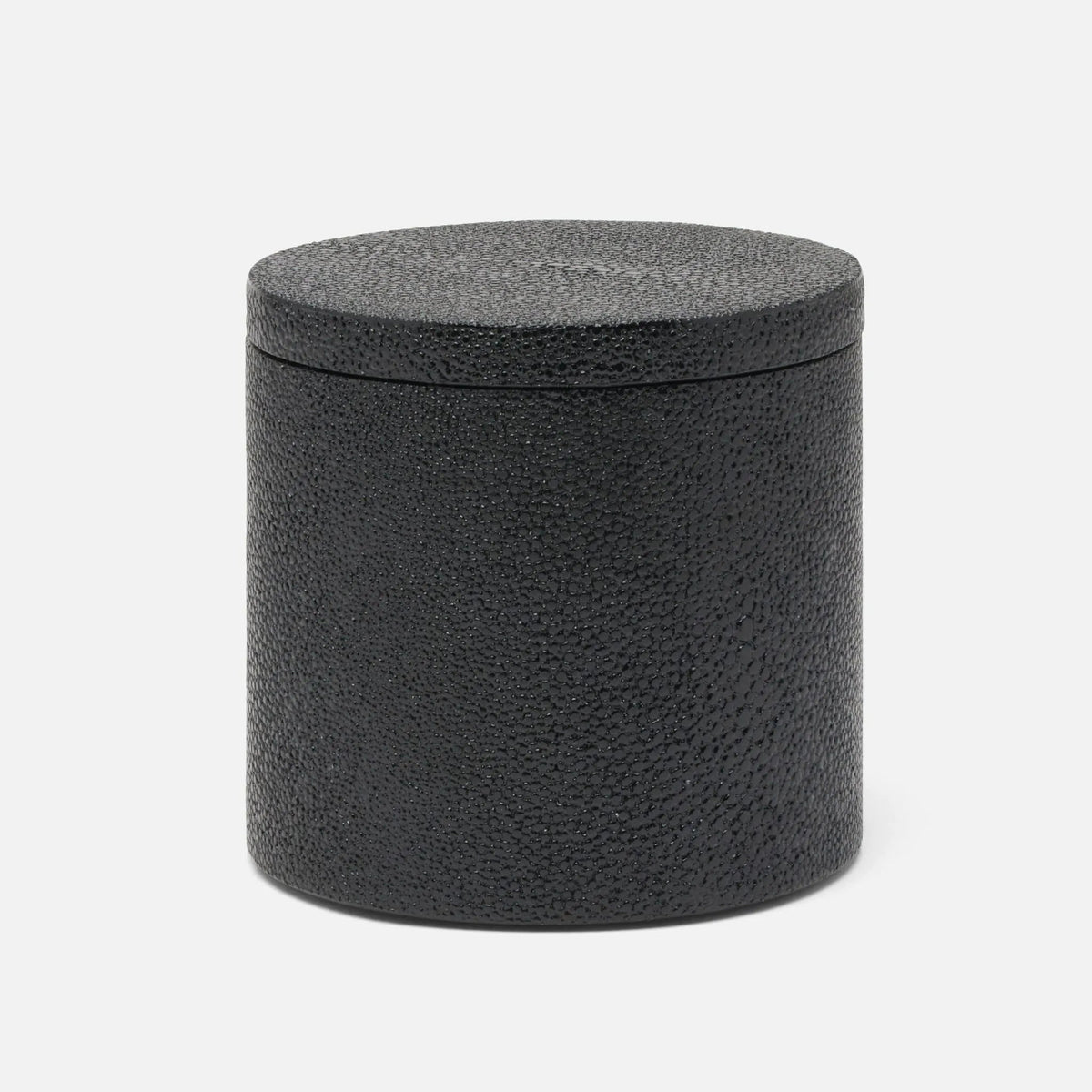 Pigeon and Poodle PP005205 Manchester Canister (Large) in Black Realistic Faux Shagreen