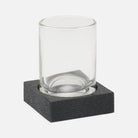 Pigeon and Poodle PP005219 Manchester Tumbler Set in Black Realistic Faux Shagreen