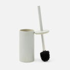 Pigeon and Poodle PP007131 Manchester Toilet Brush Holder in Cloud Gray Realistic Faux Shagreen