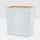 Pigeon and Poodle PP000950 Manchester Wastebasket (Rectangular) in Cloud Gray Realistic Faux Shagreen