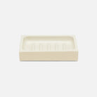Pigeon and Poodle PP000971 Manchester Soap Dish (Rectangular) in Ivory Realistic Faux Shagreen