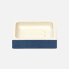 Pigeon and Poodle PP001001 Manchester Soap Dish (Rectangular) in Navy Realistic Faux Shagreen
