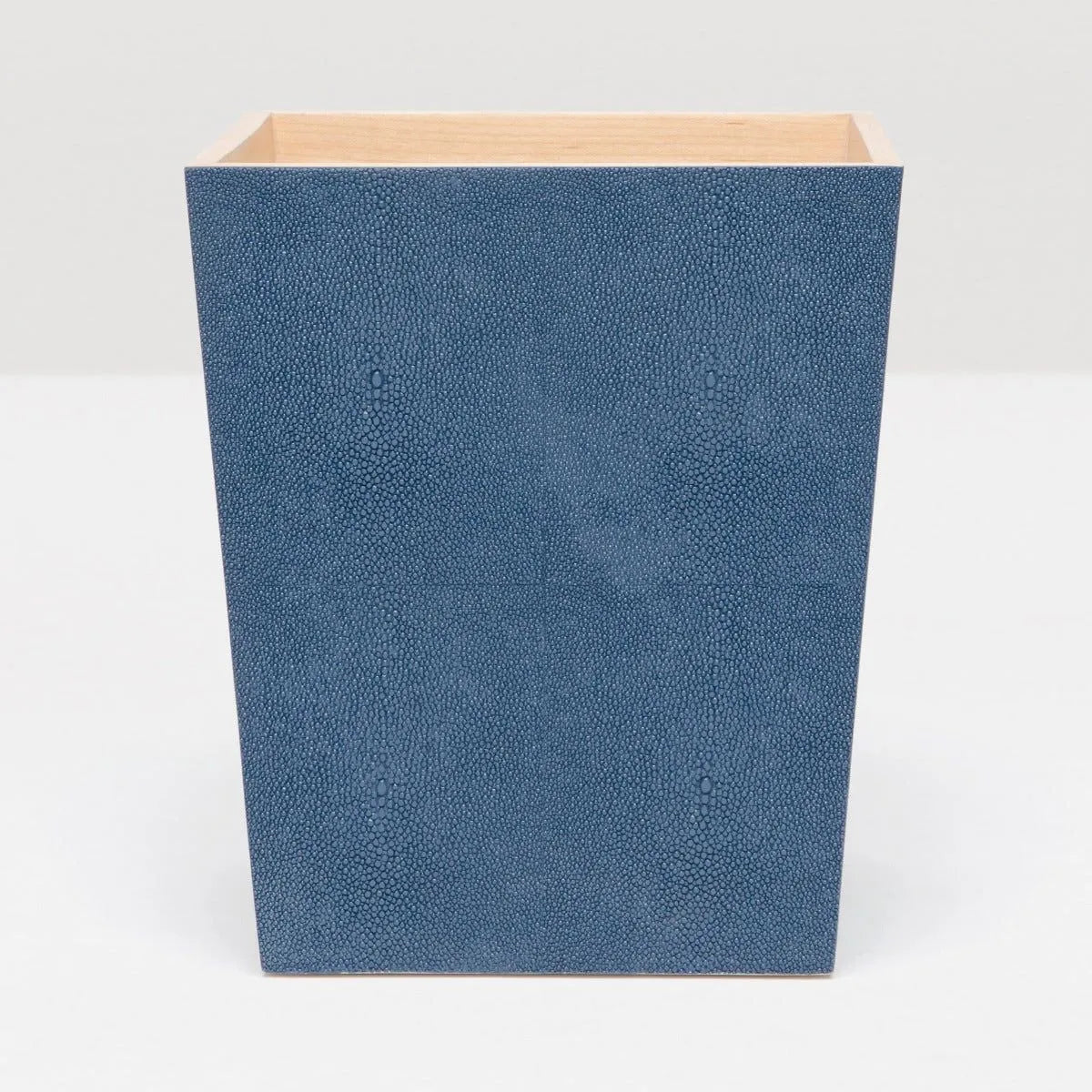 Pigeon and Poodle PP000965 Manchester Wastebasket (Rectangular) in Cool Gray Realistic Faux Shagreen
