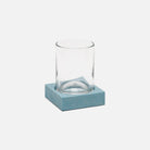 Pigeon and Poodle PP007643 Manchester Tumbler Set in Powder Blue Realistic Faux Shagreen