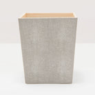 Pigeon and Poodle PP001025 Manchester Wastebasket (Rectangular) in Sand Realistic Faux Shagreen