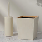 Pigeon and Poodle PP001052 Manchester Wastebasket (Rectangular) in Snow Realistic Faux Shagreen