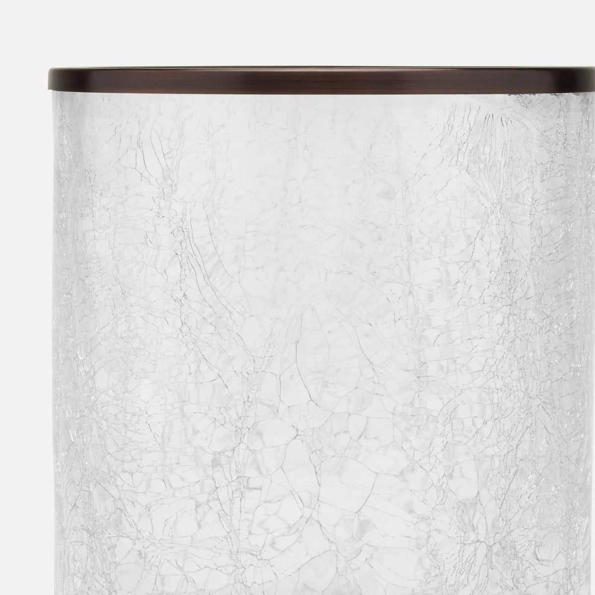 Pigeon and Poodle PP004878 Pomaria Wastebasket in Dark Bronze Glass/Stainless Steel