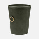 Pigeon and Poodle - PP005956 - Ogden Wastebasket - Ogden - Forest Full-Grain Leather