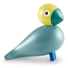 Kay Bojesen 39405 Songbird Wooden Figurine in Turquoise/Yellow