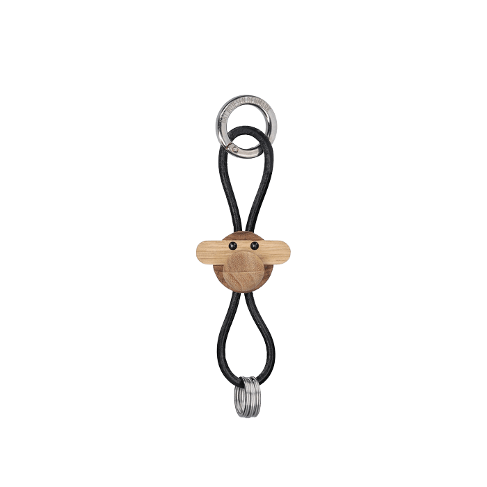 Kay Bojesen 39806 Monkey Bag Charm in Teak/Limba Silver