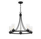 Meridian M10018MBK Five Light Chandelier in Matte Black