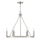 Meridian M10093BN Six Light Chandelier in Brushed Nickel