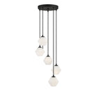 Meridian M10094MBK Five Light Chandelier in Matte Black