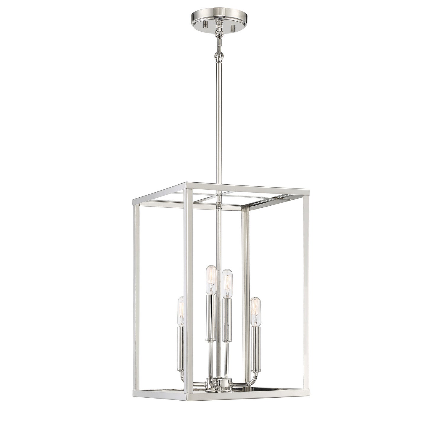 Meridian M30008PN Four Light Pendant in Polished Nickel