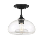 Meridian M60017MBK One Light Semi-Flush Mount in Matte Black