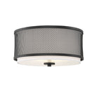 Meridian M60018MBK Three Light Flush Mount in Matte Black