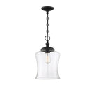 Meridian M70019MBK One Light Mini Pendant in Matte Black