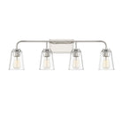 Meridian M80045PN Four Light Bathroom Vanity Light in Polished Nickel
