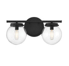 Meridian M80046MBK Two Light Bathroom Vanity Light in Matte Black