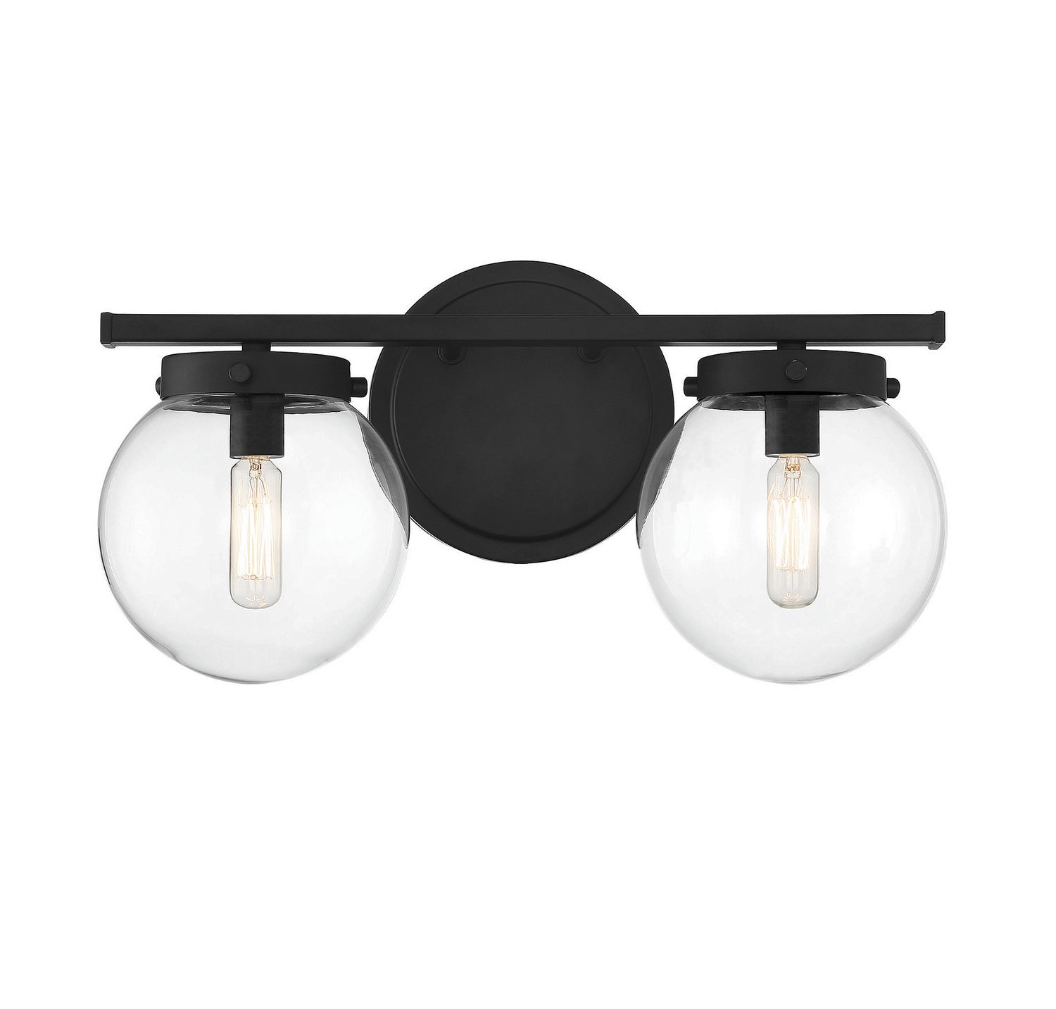 Meridian M80046MBK Two Light Bathroom Vanity Light in Matte Black