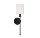 Meridian M90057MBK One Light Wall Sconce in Matte Black