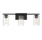 Meridian M80038MBK Three Light Bathroom Vanity Light in Matte Black