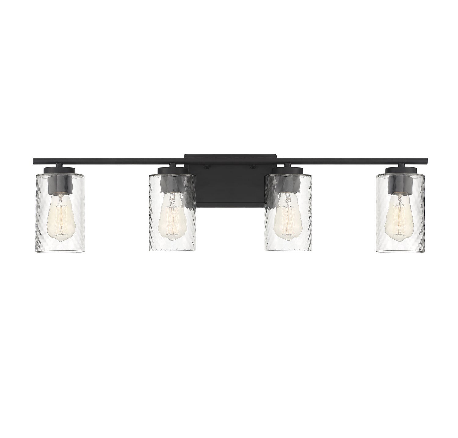 Meridian M80039MBK Four Light Bathroom Vanity Light in Matte Black