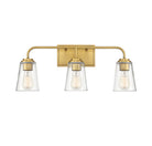 Meridian M80044NB Three Light Bathroom Vanity Light in Natural Brass