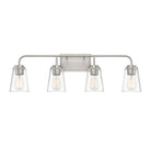Meridian M80045BN Four Light Bathroom Vanity Light in Brushed Nickel