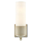 Currey and Company - 5000-0178 - One Light Wall Sconce - Barry Goralnick - Silver Leaf/Frosted Glass