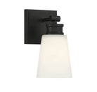 Meridian M90072MBK One Light Wall Sconce in Matte Black